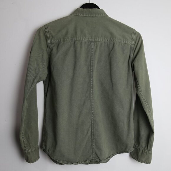 Joe's Jeans Utility Boys Shirt Collared Army Green Size Medium (10-12) - Picture 5 of 8